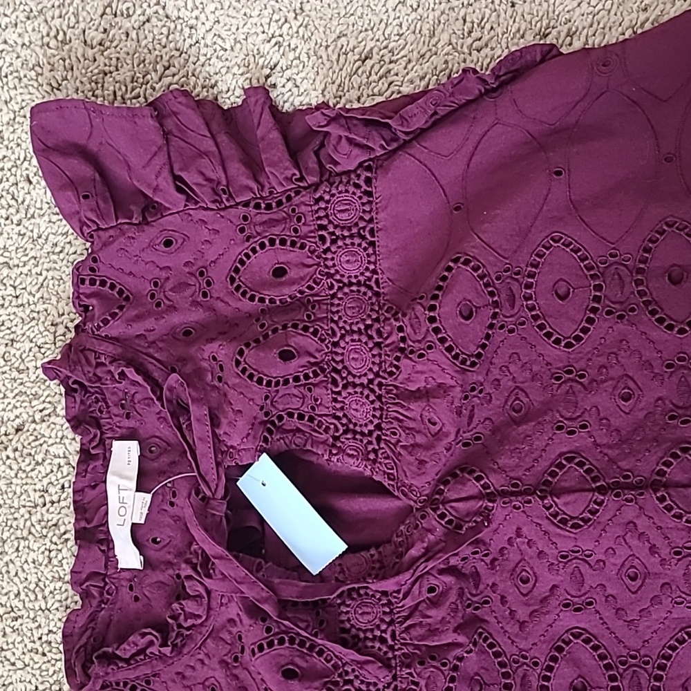 Cotton Purple Blouse - Picture 4 of 13